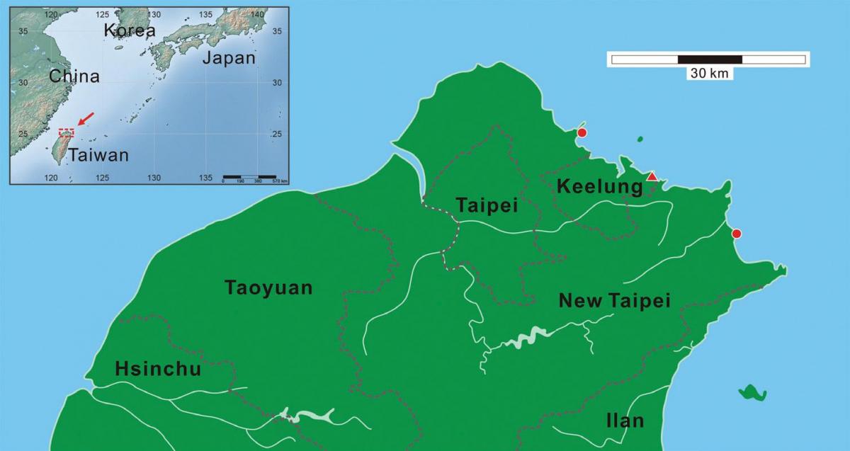 el norte de Taiwán mapa