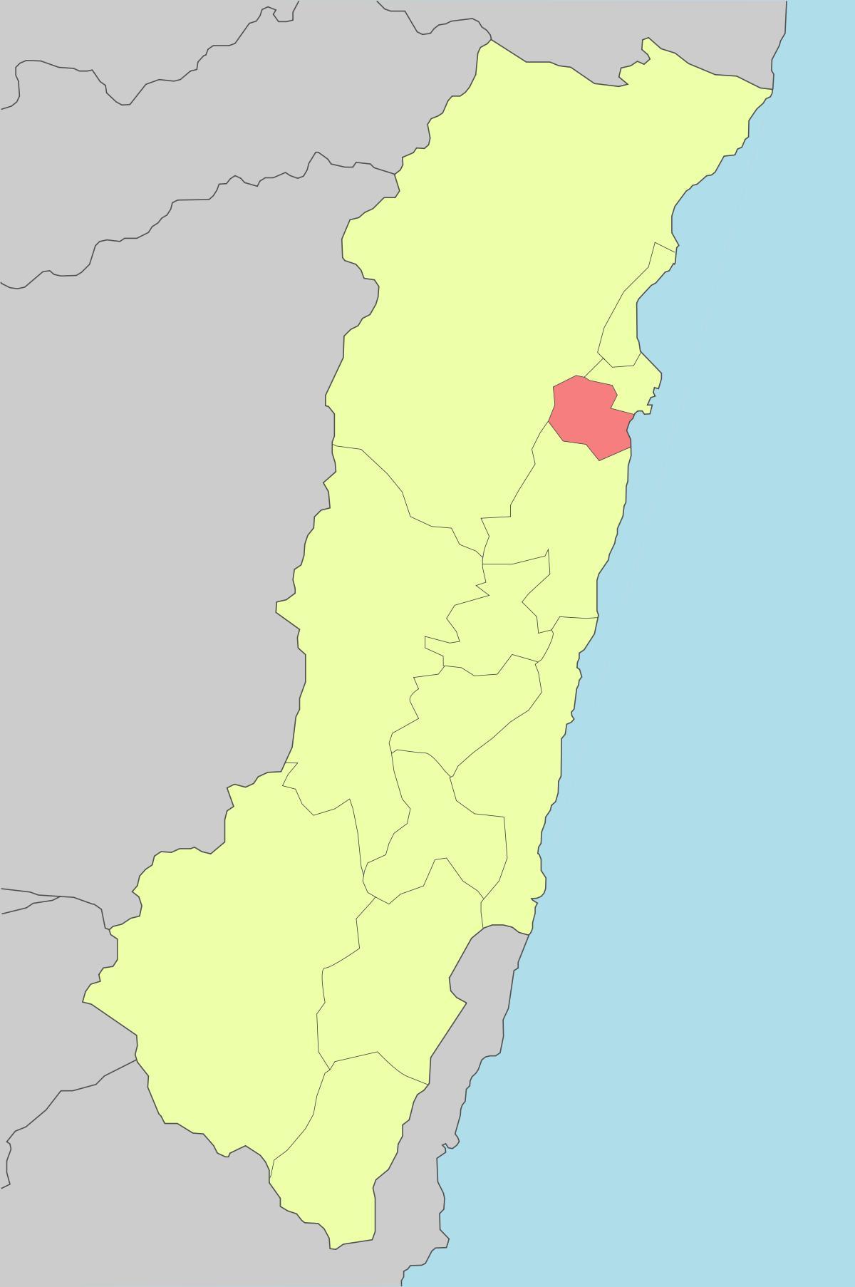Mapa de hualien Taiwán