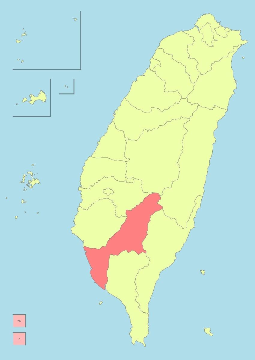 Mapa de kaohsiung, Taiwán