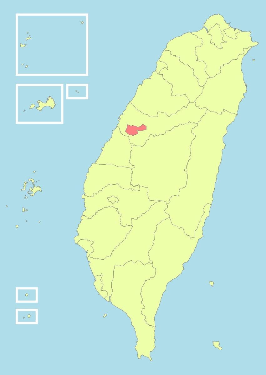 Mapa de taichung, Taiwán