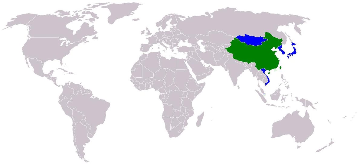 Taiwán mapa en la versión en chino