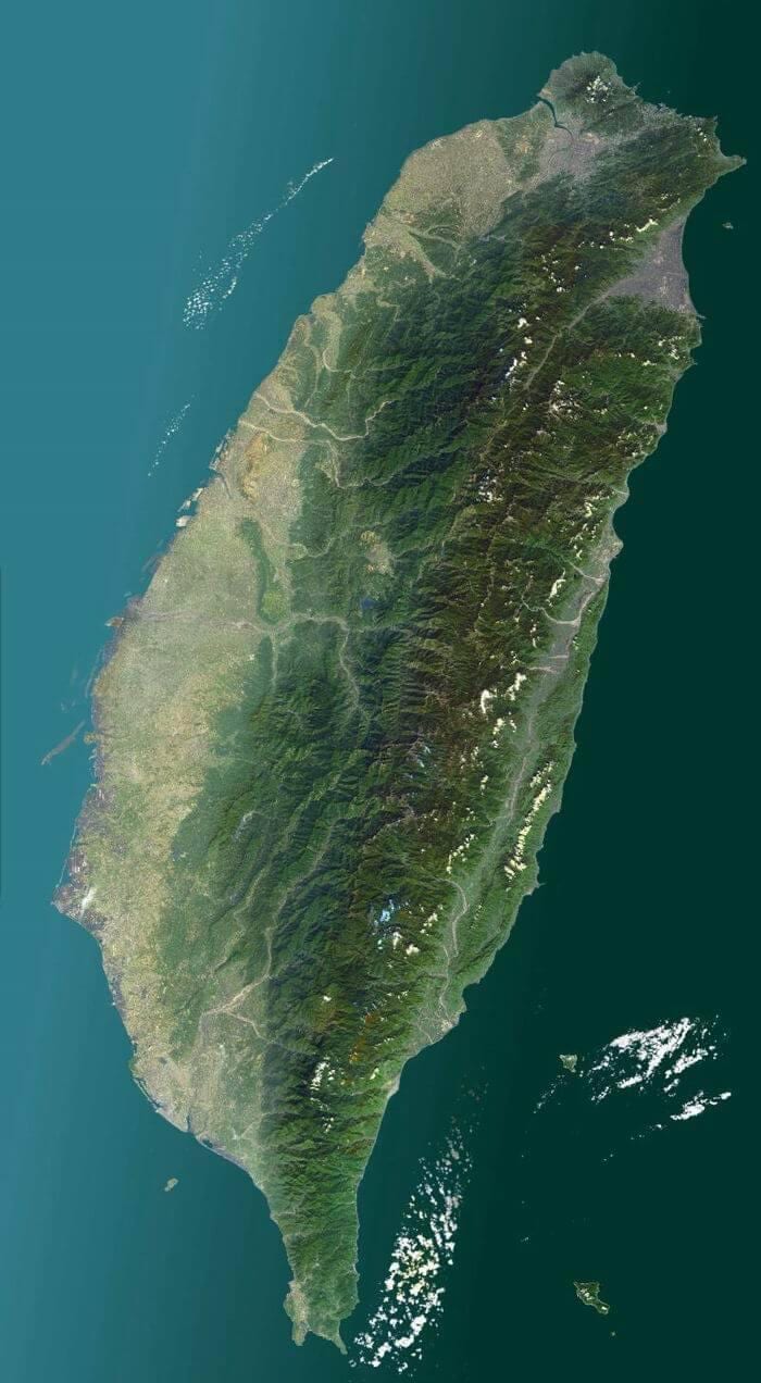 Mapa de Taiwán satélite