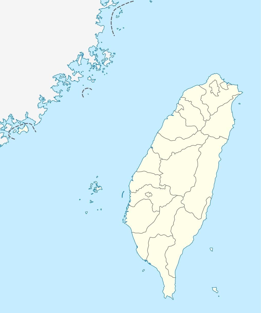 Mapa de Taiwán vector