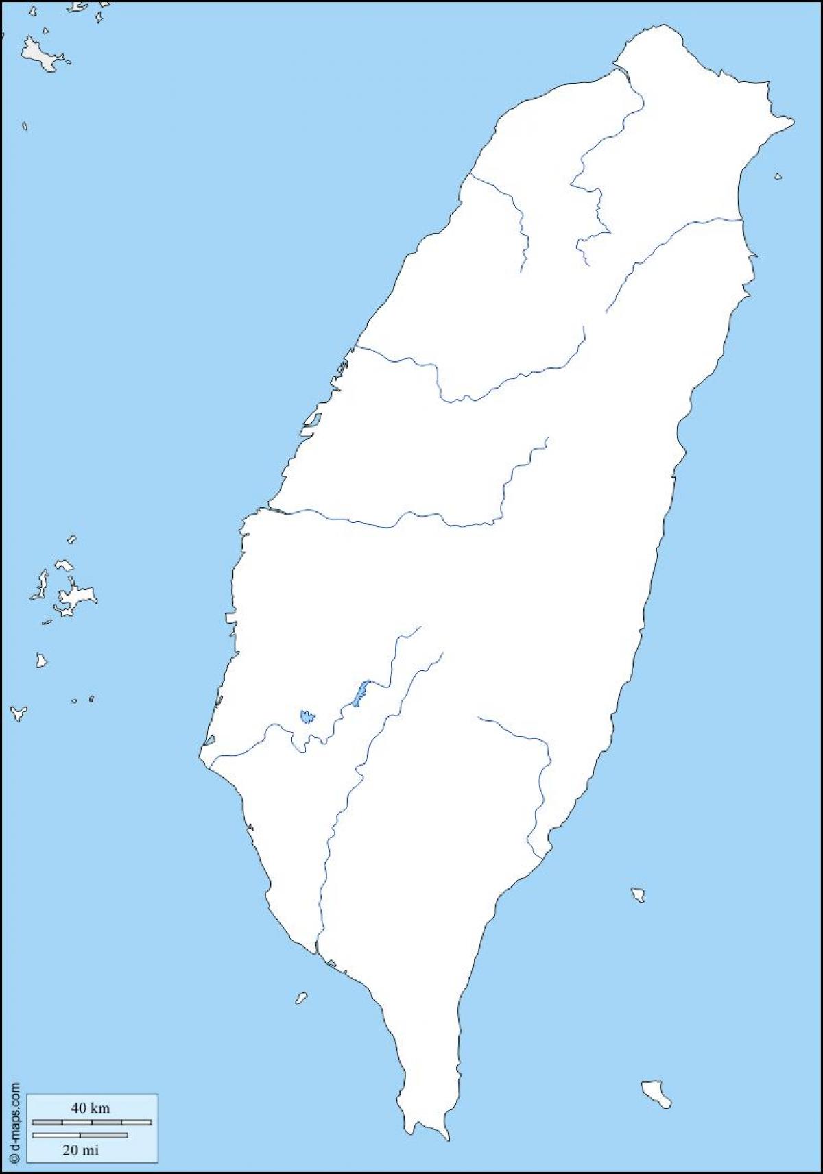 Mapa de Taiwán esquema