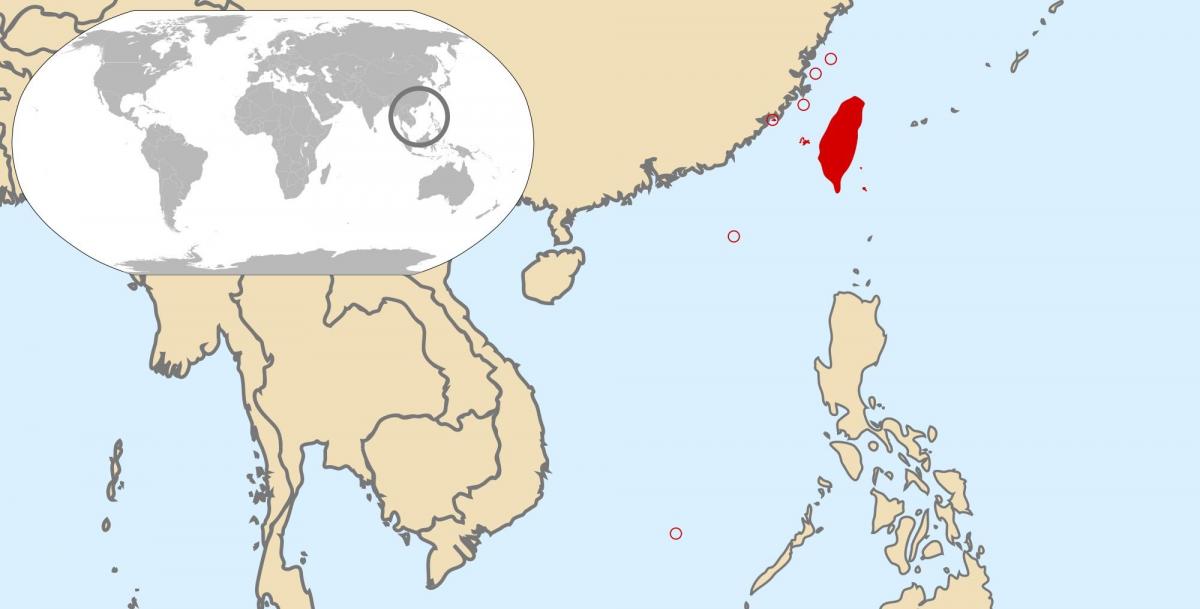 Taiwán mapa global