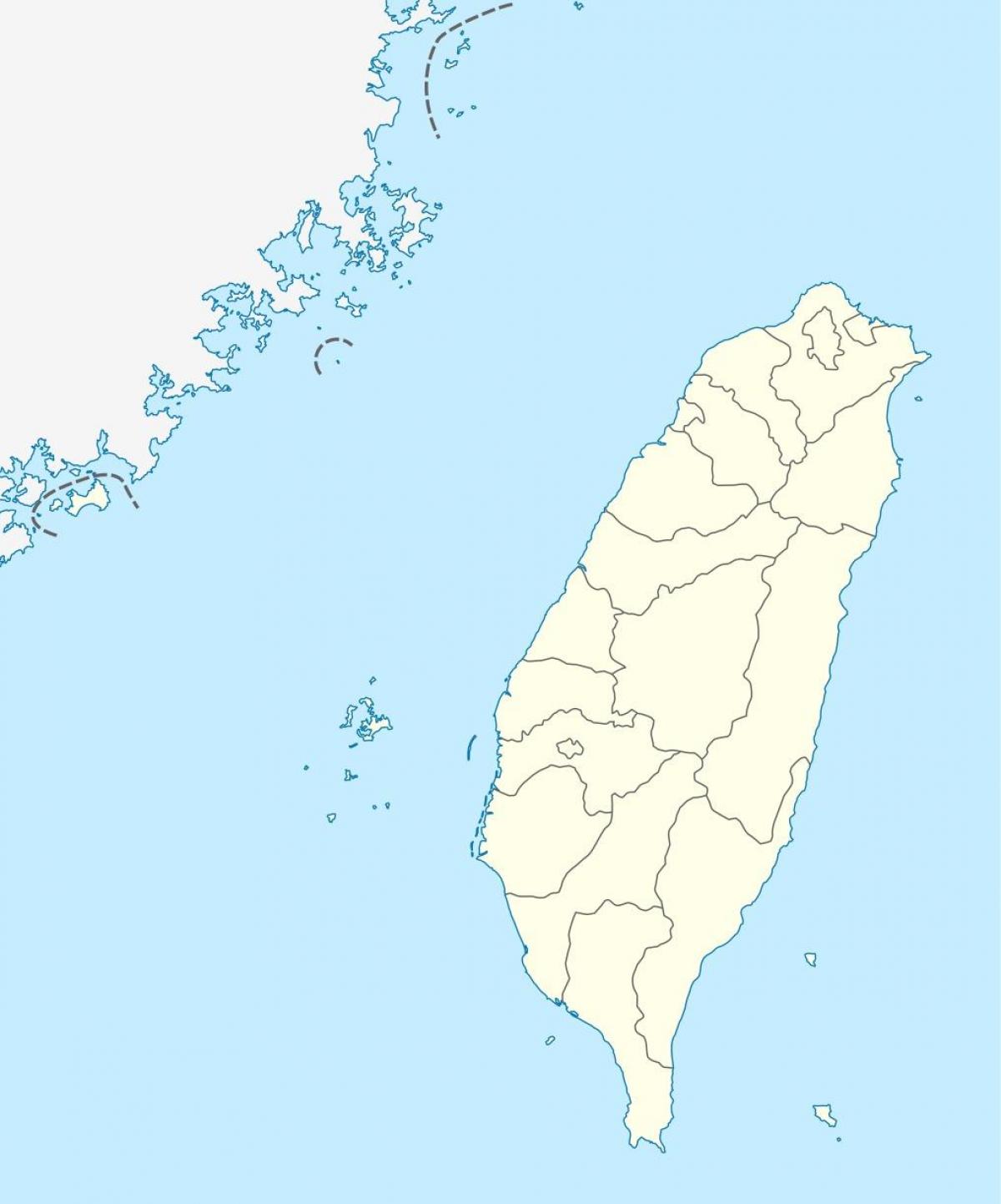 Mapa de Taiwán vector
