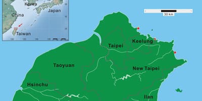 El norte de Taiwán mapa