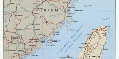 Mapa del estrecho de Taiwán