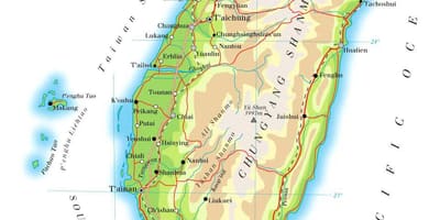 Taiwán mapa de las autopistas