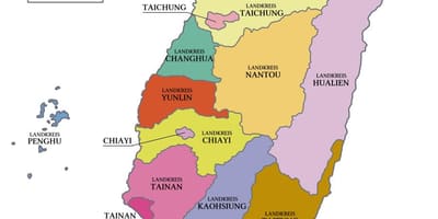 Mapa de la provincia de Taiwán