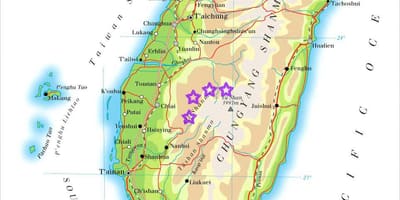 Mapa de montañas de Taiwán