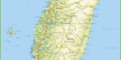 Mapa de Taiwán acampar