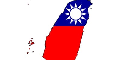 Mapa de la bandera de Taiwán