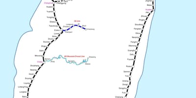 Taiwán hsr estación mapa
