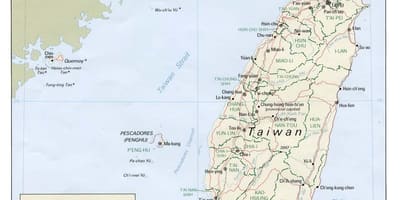 Taiwán mapa de ruta de autobús