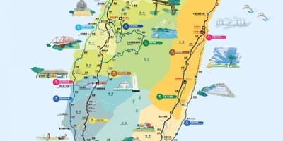 Ciclismo alrededor de Taiwan de ciclismo de carretera mapa