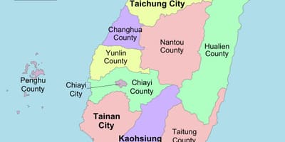 Mapa de distrito de Taiwán 
