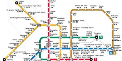 Mapa de metro de Taiwán
