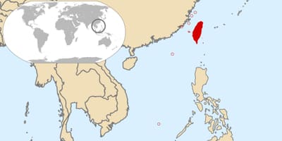 Taiwán mapa global