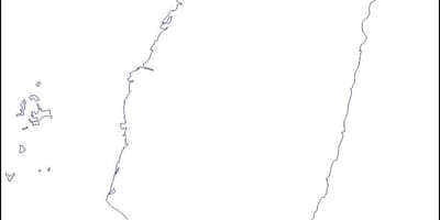 Mapa de Taiwán en blanco