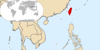 Taiwán, país en el mapa del mundo