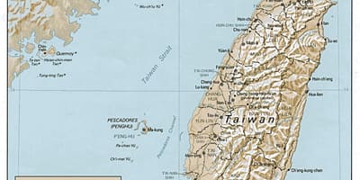Mapa de Taiwán de surf 