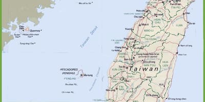 Un mapa de Taiwán