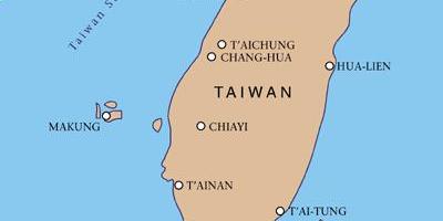 Taiwán aeropuerto internacional de mapa