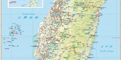 Taiwán guía de viajes con mapa